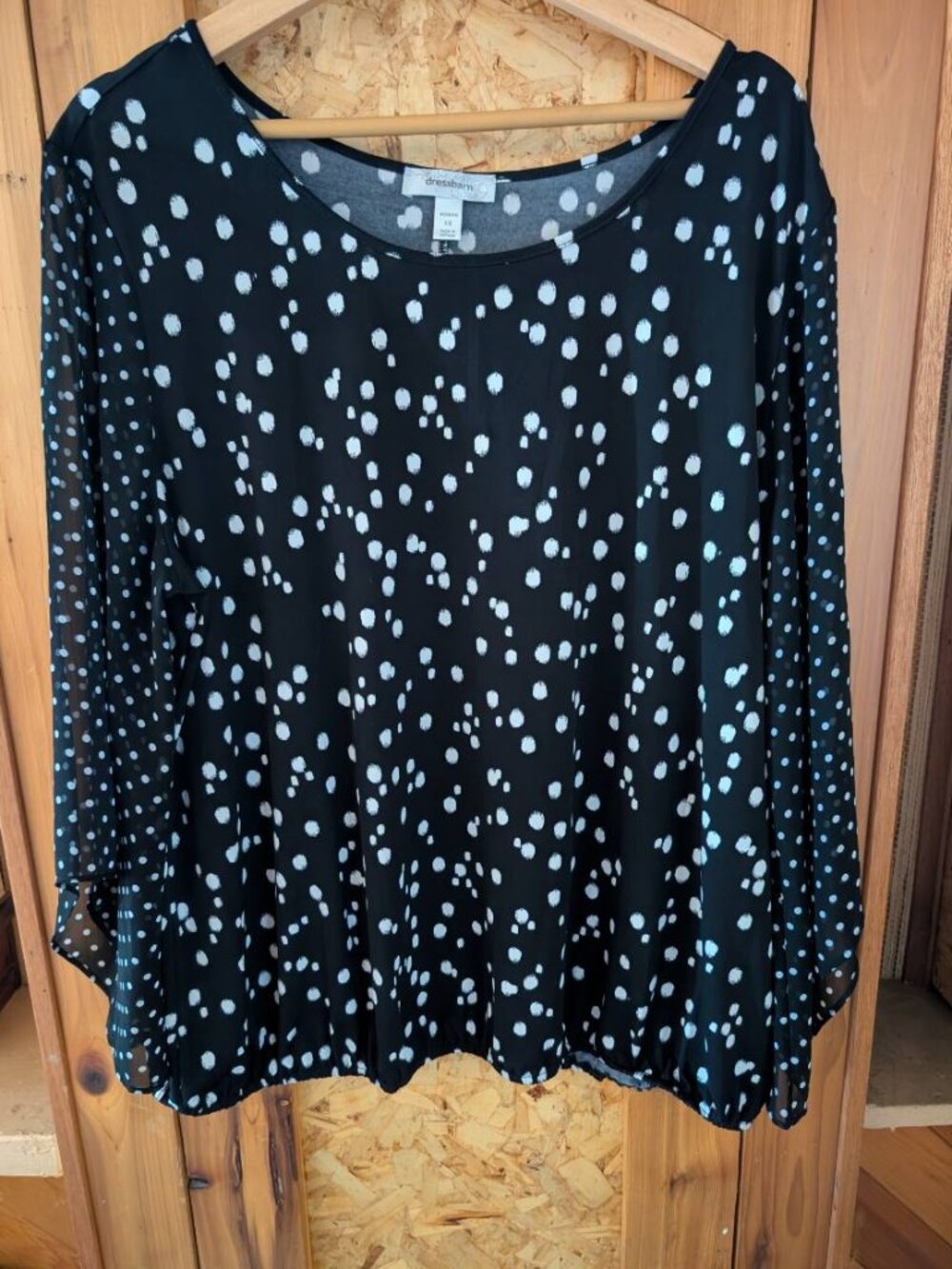Dress Barn Black Patterned Blouse